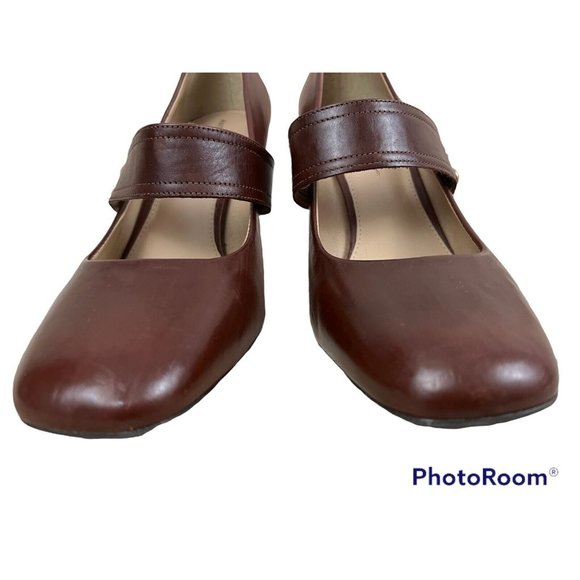 Antonio Melani Women Mary Jane Stiletto Heels Size 10‎ M Brown Leather Comfort - Picture 7 of 11